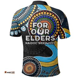Titans Rugby Polo Shirt NAIDOC 2023 Aboriginal Amazing Aussie