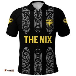 Custom Personalised Wellington Phoenix The Nix Maori Polo Shirt Soccer Club Original Style - Black Amazing Aussie