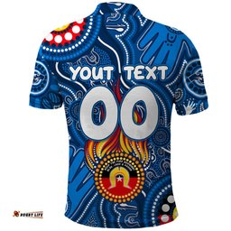 Personalised NAIDOC Week 2024 Geelong Cats Polo Shirt Australian Aboriginal Hand Painting
