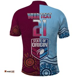 Custom QLD Cane Toad and NSW Cockroach Polo Shirt Aboriginal Inspired Together