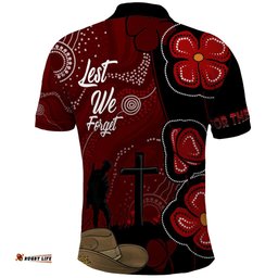 ANZAC Aboriginal Australia Polo Shirt For the Fallen