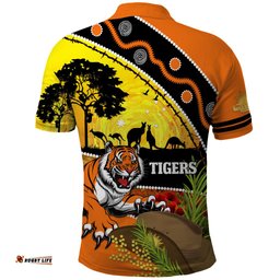 Tigers Rugby ANZAC Day Polo Shirt Wests Mascot Rosemary Starry Night