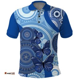 Australia Autism Awareness Polo Shirt 4 April Indigenous Butterfly
