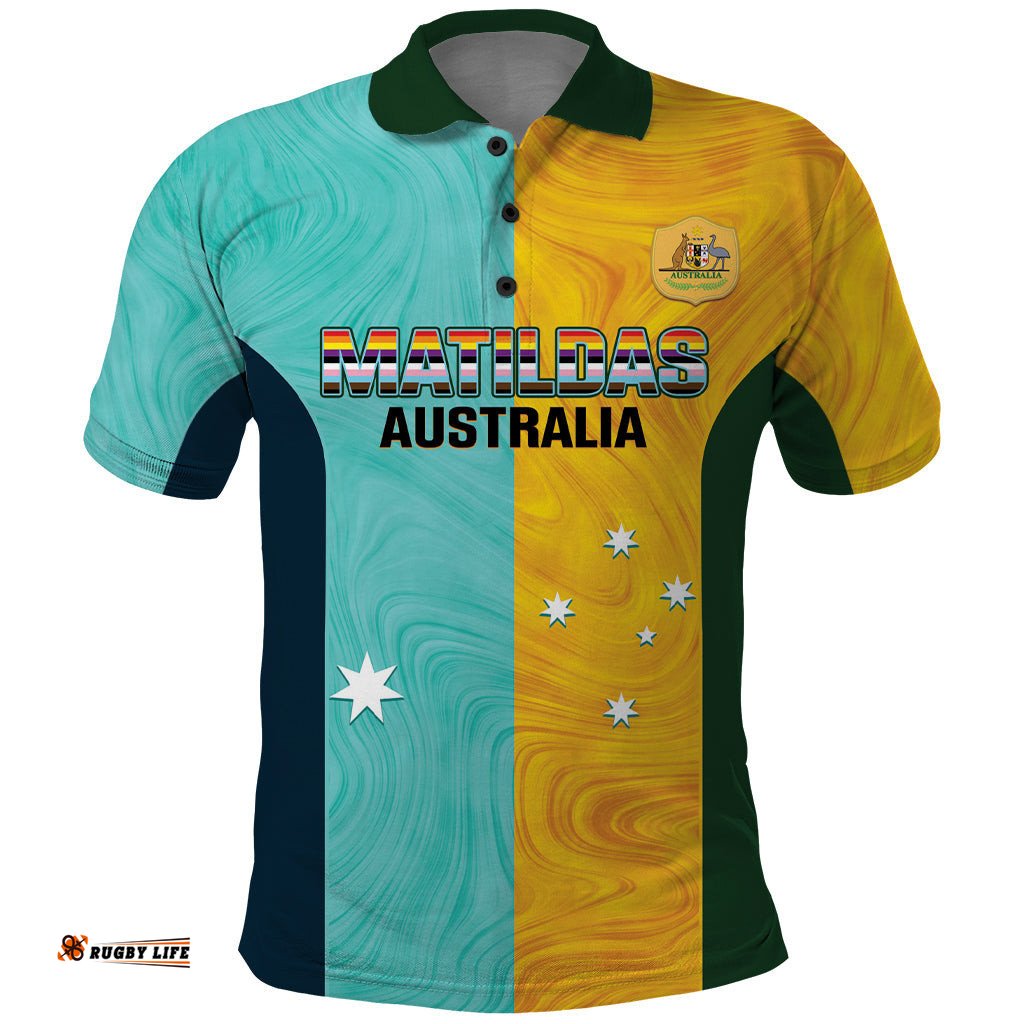 Custom Pride Month Matildas Polo Shirt Australia Til Its Done Mixed Color