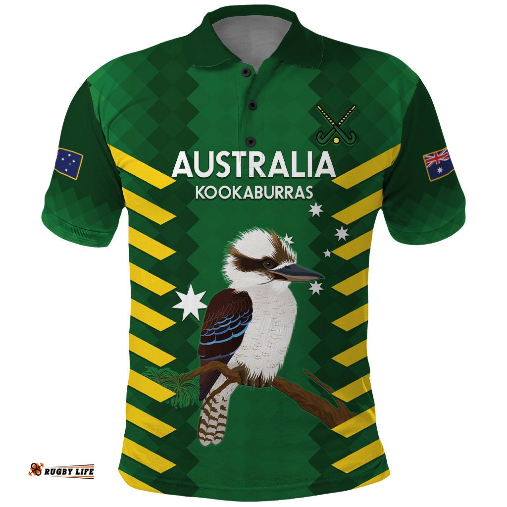 Custom Australia Field Hockey Polo Shirt Go Champions Kookaburras National Color