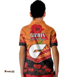 GWS Giants Football ANZAC Polo Shirt Lest We Forget Amazing Aussie