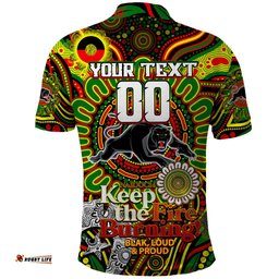Custom NAIDOC Week 2024 Panthers Polo Shirt Mascot Rugby