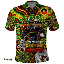 Custom NAIDOC Week 2024 Panthers Polo Shirt Mascot Rugby