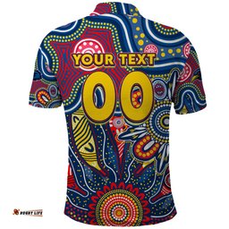 Personalised Lions NAIDOC Week 2024 Polo Shirt Aussie Aboriginal Art