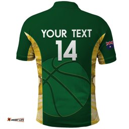 Custom Australia Basketball Polo Shirt Go Champions Aussie Opals National Color