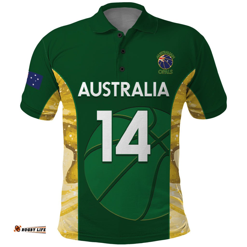 Custom Australia Basketball Polo Shirt Go Champions Aussie Opals National Color