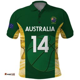 Custom Australia Basketball Polo Shirt Go Champions Aussie Opals National Color