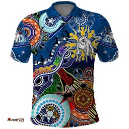 Personalised Bulldogs NAIDOC Week 2024 Polo Shirt Australia Aboriginal Dot Painting