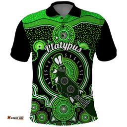Personalised Australian Astrology Polo Shirt Aboriginal Platypus Zodiac Sign
