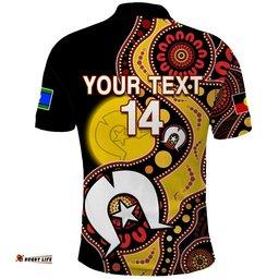 Custom Text And Number Australia NAIDOC Week 2023 Polo Shirt Indigenous For Our Elders Amazing Aussie