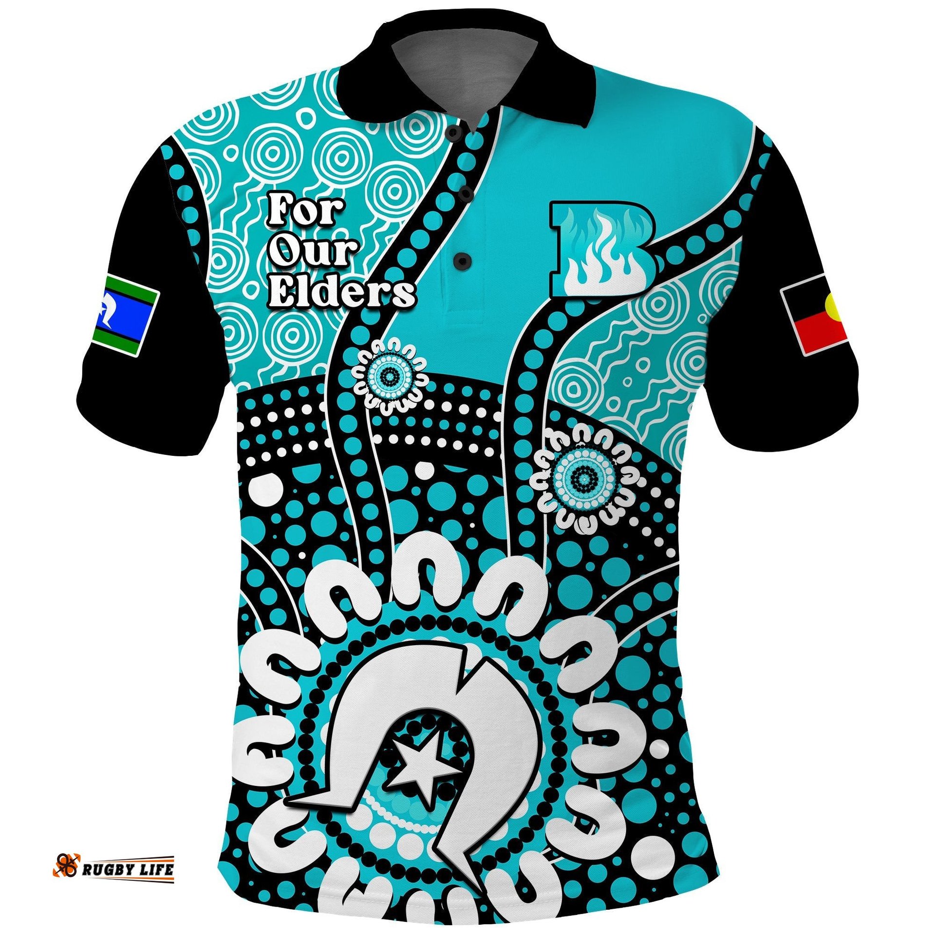 Brisbane Heat NAIDOC 2023 Polo Shirt Indigenous For Our Elders Amazing Aussie