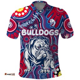 Personalised NAIDOC Week 2024 Western Bulldogs Polo Shirt Australian Aboriginal Hand Painting