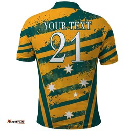 Custom Australia Rugby Polo Shirt Wallabies Mascots Indigenous Aboriginal Version