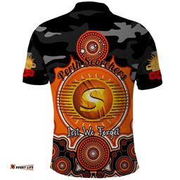 Perth Scorchers ANZAC 2024 Polo Shirt Lest We Forget Poppy Mix Camouflage