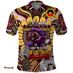 Custom NAIDOC Week 2024 Broncos Polo Shirt Mascot Rugby