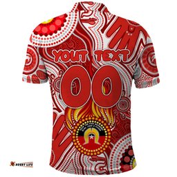 Personalised NAIDOC Week 2024 Sydney Swans Polo Shirt Australian Aboriginal Hand Painting