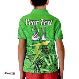 Custom Personalised Sydney Thunder Cricket Champions Polo Shirt Lizard Indigenous Aboriginal Amazing Aussie