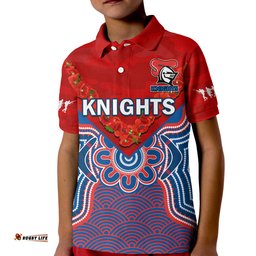 Custom Text And Number Knights ANZAC 2023 Polo Shirt Camouflage Poppy Mix Aboriginal Amazing Aussie