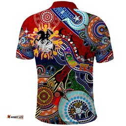 Personalised Dragons NAIDOC Week 2024 Polo Shirt Australia Aboriginal Dot Painting