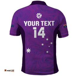 Custom Australia Soccer Polo Shirt Matildas Go Champions - Purple