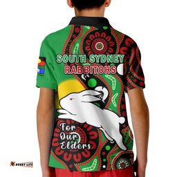 Rabbitohs Rugby NAIDOC 2023 Polo Shirt For Our Elders Aboriginal Amazing Aussie
