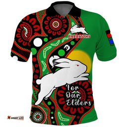 Rabbitohs Rugby NAIDOC 2023 Polo Shirt For Our Elders Aboriginal Amazing Aussie