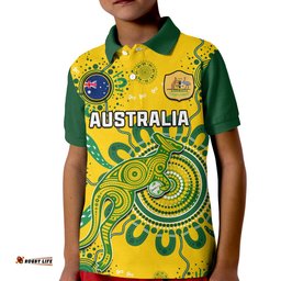 Custom Text And Number Australia Soccer Polo Shirt Kangaroos Matildas 2023 FIFA Womens World Cup Amazing Aussie