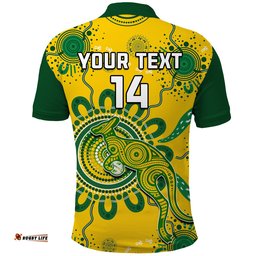 Custom Text And Number Australia Soccer Polo Shirt Kangaroos Matildas 2023 FIFA Womens World Cup Amazing Aussie