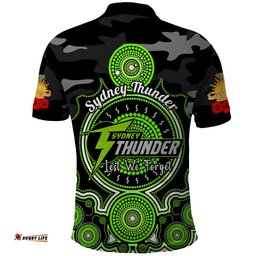 Sydney Thunder ANZAC 2024 Polo Shirt Lest We Forget Poppy Mix Camouflage