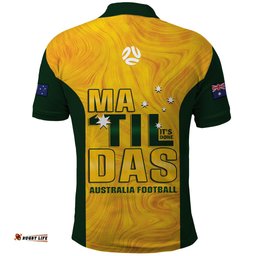 Australia Soccer Polo Shirt Arnold Matildas Gold Version
