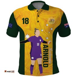 Australia Soccer Polo Shirt Arnold Matildas Gold Version