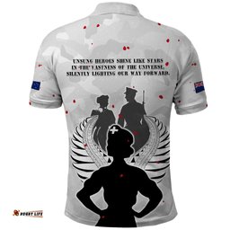 New Zealand ANZAC Day Polo Shirt For The Nurse Lest We Forget