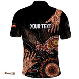 NAIDOC Week 2024 Personalised Polo Shirt Aboriginal Hand Stencils