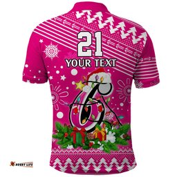 Custom Sixers BBL Polo Shirt Christmas Vibe 2023