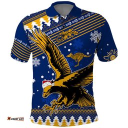 Custom Eagles Football Polo Shirt Christmas Vibe 2023