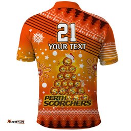 Custom Scorchers BBL Polo Shirt Christmas Vibe 2023