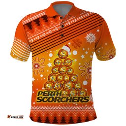 Custom Scorchers BBL Polo Shirt Christmas Vibe 2023