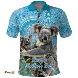 Australia Mothers Day Polo Shirt I Love You Every Universe Aboriginal Art