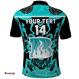 Custom Brisbane Heat Polo Shirt We Are The Champions Aboriginal Art