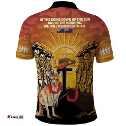 Australia And New Zealand ANZAC Polo Shirt Aussie Kangaroo With Aotearoa Kiwi Lest We Forget