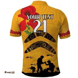 Australia Matildas Soccer ANZAC Custom Polo Shirt Gallipoli Soldier With Aboriginal Dots Art