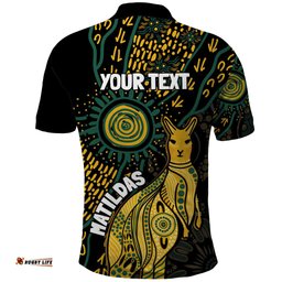 Australia Matildas Indigenous Polo Shirt NAIDOC 2024 Keep The Fire Burning