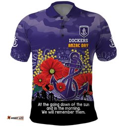 Custom Dockers Football ANZAC Polo Shirt Gallipoli Camouflage With Poppies