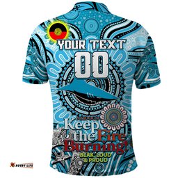 Custom NAIDOC Week 2024 Sharks Polo Shirt Mascot Rugby