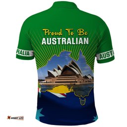 Australia Day Polo Shirt 2024 Proud To Be Australian National Color